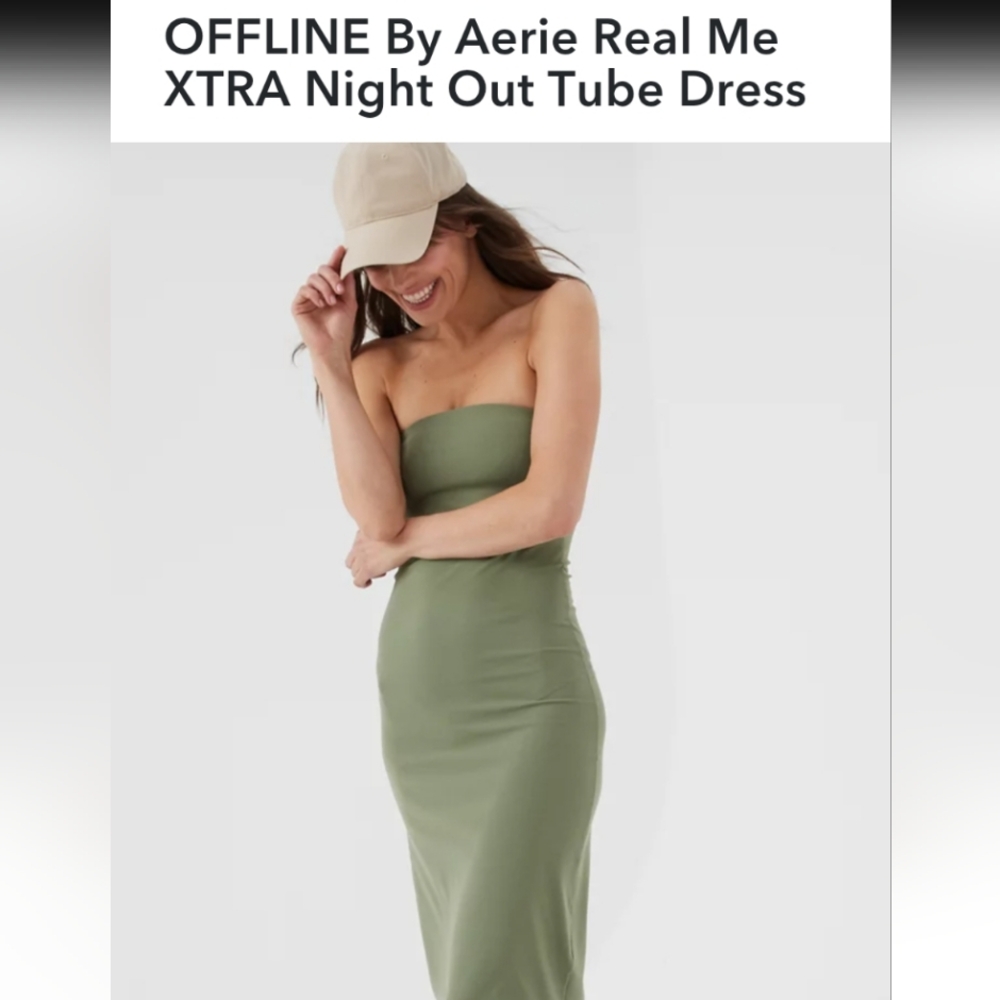 Chic Strapless Green Dress